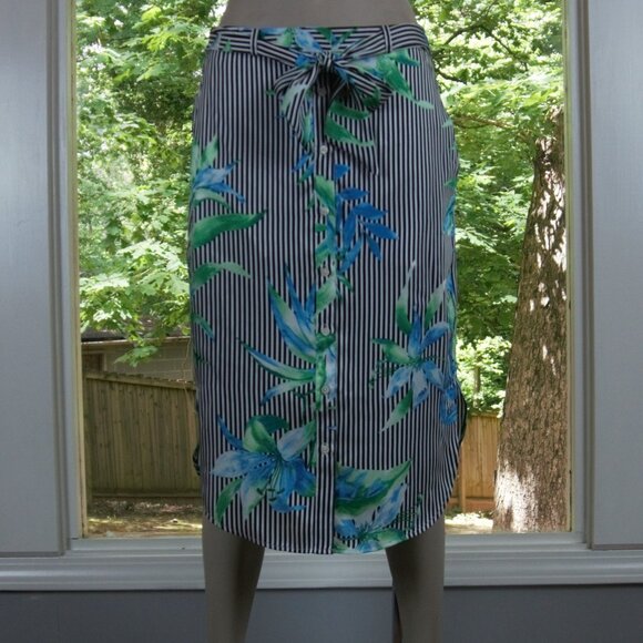 Lauren Ralph Lauren Floral-Print Twill Skirt NWOT - Picture 3 of 5